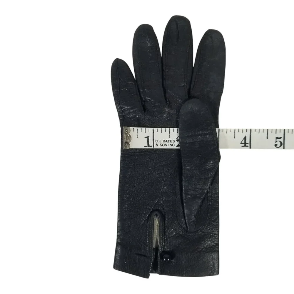 VTG Leather Gloves Fownes Brothers Silk-Lined Wrist Length Small